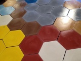  HEXAGON SOLID COLOR TSOURLAKISTILES 